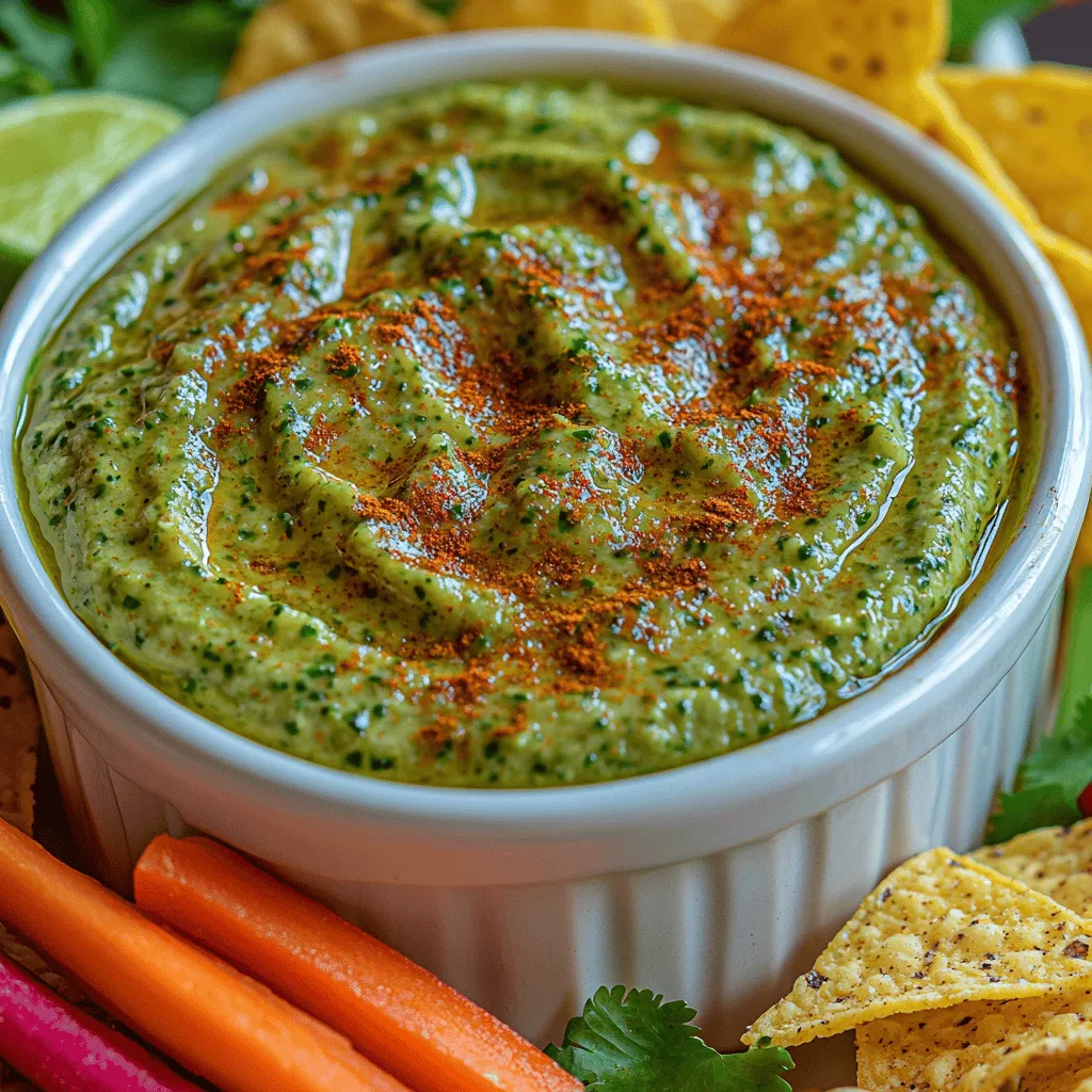 The Zesty Cilantro Lime Dream Dip is not just any dip; it’s a celebration of fresh, vibrant ingredients that work harmoniously to create a mouthwatering experience. Imagine the first taste of this dip, where the coolness of sour cream and mayonnaise meets the zesty brightness of lime juice and the earthy notes of cumin. Each ingredient plays a vital role in crafting a dip that is both creamy and refreshing.