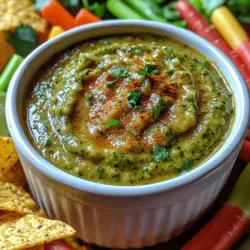 The Zesty Cilantro Lime Dream Dip is not just any dip; it’s a celebration of fresh, vibrant ingredients that work harmoniously to create a mouthwatering experience. Imagine the first taste of this dip, where the coolness of sour cream and mayonnaise meets the zesty brightness of lime juice and the earthy notes of cumin. Each ingredient plays a vital role in crafting a dip that is both creamy and refreshing.