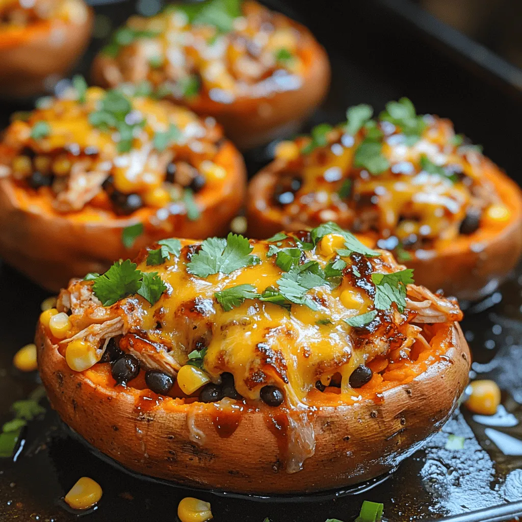 BBQ Chicken Stuffed Sweet Potatoes are a delightful and satisfying meal that combines the earthy sweetness of roasted sweet potatoes with the savory, smoky flavors of BBQ chicken. This dish is not only filling but also packed with nutrients, making it a fantastic choice for anyone looking to indulge in a wholesome meal. The contrast of textures—creamy sweet potato, tender chicken, and melty cheese—creates a symphony of flavors that will leave your taste buds dancing.