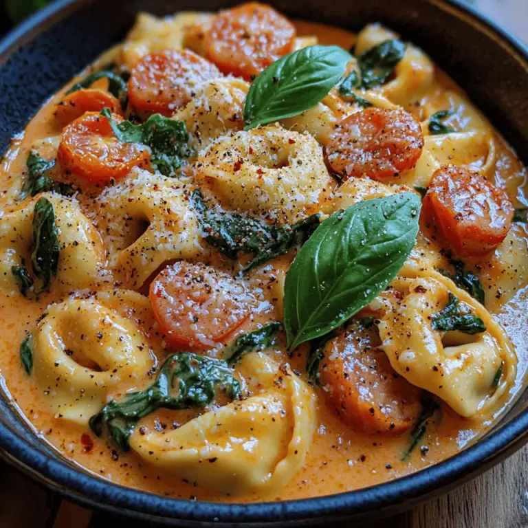 If you’re in search of a dish that combines comfort, flavor, and nutritional benefits, look no further than creamy tomato spinach tortellini. This delightful recipe brings together the rich, savory taste of cheese-filled tortellini with a luscious creamy tomato sauce, perfectly complemented by fresh spinach. As a one-pot wonder, it’s not only satisfying but also easy to prepare, making it an ideal choice for weeknight dinners, family gatherings, or even special occasions.