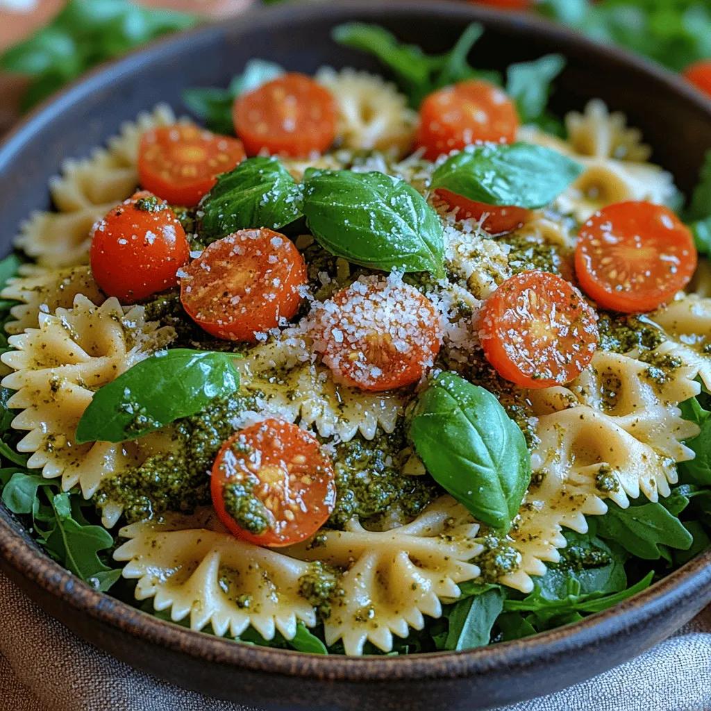 Chilled Pesto Pasta Delight with Cherry Tomatoes is a refreshing dish that perfectly combines the vibrant flavors of fresh ingredients, making it an ideal choice for warm weather gatherings, picnics, or a simple weeknight dinner. This dish is not only visually appealing with its bright colors but also offers a delightful combination of textures and tastes that will excite your palate. Whether you're serving it at a summer barbecue, a family gathering, or simply enjoying a light meal at home, this chilled pasta dish is sure to impress.