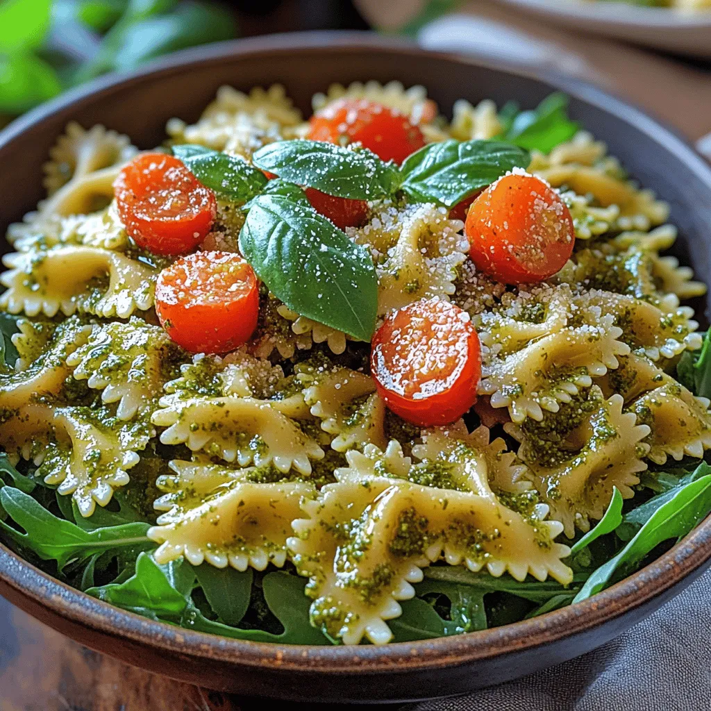 Chilled Pesto Pasta Delight with Cherry Tomatoes is a refreshing dish that perfectly combines the vibrant flavors of fresh ingredients, making it an ideal choice for warm weather gatherings, picnics, or a simple weeknight dinner. This dish is not only visually appealing with its bright colors but also offers a delightful combination of textures and tastes that will excite your palate. Whether you're serving it at a summer barbecue, a family gathering, or simply enjoying a light meal at home, this chilled pasta dish is sure to impress.