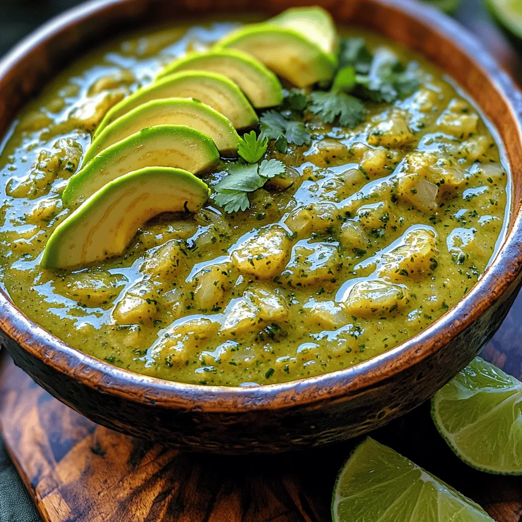 As the temperature rises and summer approaches, the search for light, refreshing meals becomes paramount. Enter chilled soups, a delightful culinary trend that brings together vibrant flavors and invigorating textures. Among the many varieties, <strong>Chilled Avocado Lime Soup</strong> stands out as a unique and tantalizing option. This soup not only showcases the creamy richness of avocados but also incorporates the zesty brightness of lime, making it a perfect choice for hot days.” /></p>
</p>
<h3>Preparing the Ingredients</h3>
</p>
<p>To prepare the delightful Chilled Avocado Lime Soup, it’s essential to handle the ingredients with care to ensure the best flavor and texture. Start with the avocados. Choose ripe avocados that yield slightly to gentle pressure. This indicates they are perfect for blending into a creamy soup. To handle the avocados properly, slice them in half lengthwise. Carefully remove the pit using a spoon or by gently striking it with a knife (always ensure the blade is directed away from you). Use a spoon to scoop the flesh from the skin, placing it directly into your blender.</p>
</p>
<p>Next, when dealing with garlic, opt for fresh cloves for the most potent flavor. To peel the garlic, crush each clove slightly with a knife to loosen the skin, making it easier to remove. If you prefer a milder garlic taste, consider using roasted garlic instead, which adds a sweet, caramelized flavor to the soup. After peeling, finely mince the garlic before adding it to the blender for even distribution in the soup mixture.</p>
</p>
<h3>Blending for Smoothness</h3>
</p>
<p>Achieving that silky-smooth texture is key to a successful avocado soup. Once you’ve added the avocado flesh, garlic, lime juice, vegetable broth, and any additional seasonings to your blender, it’s time to blend. Start on a low speed to combine the ingredients. Gradually increase the speed until you reach a high setting, ensuring that everything is thoroughly mixed.</p>
</p>
<p>For optimal smoothness, blend for about 1-2 minutes. If you find the soup too thick, add more vegetable broth or a splash of water to reach your desired consistency. Scrape down the sides of the blender with a spatula if needed to ensure all ingredients are evenly incorporated. The goal is a luscious, creamy soup without any lumps, which will elevate the overall dining experience.</p>
</p>
<h3>Chilling the Soup</h3>
</p>
<p>Chilling the soup is a crucial step that enhances its flavor and texture. Once blended to perfection, transfer the soup into an airtight container and refrigerate it for at least 1-2 hours before serving. Chilling allows the flavors to meld together, resulting in a more cohesive and delicious profile. Additionally, serving the soup cold is refreshing, especially on warm days when you crave something light and invigorating. The ideal serving temperature is around 45°F to 50°F, so be sure to taste it after chilling and adjust the seasoning with additional lime juice or salt if necessary.</p>
</p>
<h3>Serving Suggestions</h3>
</p>
<p>Presentation can elevate your Chilled Avocado Lime Soup from simple to stunning. When ready to serve, ladle the soup into chilled bowls to keep it refreshing. For garnishing, consider a dollop of coconut yogurt or a sprinkle of finely chopped cilantro as a vibrant contrast against the pale green soup. Diced tomatoes, radishes, or a few slices of jalapeño can add color and texture while enhancing the flavor profile.</p>
</p>
<p>Pair the soup with crispy tortilla chips for a satisfying crunch or a light green salad drizzled with a citrus vinaigrette to complement the lime flavor. For an elegant touch, serve the soup in shot glasses as an appetizer for gatherings, allowing guests to enjoy it in smaller portions.</p>
</p>
<h3>Nutritional Benefits</h3>
</p>
<p>This Chilled Avocado Lime Soup is not just a treat for the taste buds; it’s also packed with health benefits, making it an excellent choice for health-conscious individuals.</p>
</p>
<h4>Rich in Nutrients</h4>
</p>
<p>The key ingredients in this soup offer a wealth of nutrients. Avocados are rich in healthy monounsaturated fats, which are beneficial for heart health. They are also a great source of vitamins E, K, and C, as well as potassium and fiber. Lime juice adds a burst of vitamin C, promoting a healthy immune system and aiding in the absorption of iron.</p>
</p>
<h4>Weight Management and Satiety</h4>
</p>
<p>The healthy fats in avocados play a significant role in promoting satiety, making you feel full and satisfied after a meal. Additionally, the fiber content in both avocados and the vegetable broth can help regulate digestion and keep hunger at bay, which is particularly beneficial for those managing their weight.</p>
</p>
<h4>Vegan and Gluten-Free Options</h4>
</p>
<p>This soup is naturally vegan and gluten-free, making it an inclusive recipe for various dietary needs. Those following a plant-based diet can enjoy this nutritious dish without worry, and it can easily fit into gluten-free meal plans. Substitute any non-vegan garnishes with plant-based alternatives to maintain the soup’s integrity.</p>
</p>
<h3>Culinary Pairings</h3>
</p>
<p>Enhancing your dining experience with complementary dishes and beverages can take your meal to the next level.</p>
</p>
<h4>Perfect Pairings</h4>
</p>
<p>The creamy texture and zesty flavor of the Chilled Avocado Lime Soup pair beautifully with a variety of side dishes. Consider serving it with crispy tortilla chips, which add a wonderful crunch and saltiness that contrasts nicely with the soup’s smoothness. A fresh green salad, perhaps with arugula, cherry tomatoes, and a light vinaigrette, can provide a refreshing balance. You might also explore pairing it with grilled vegetables for a heartier option.</p>
</p>
<h4>Beverage Suggestions</h4>
</p>
<p>When it comes to beverages, select options that will harmonize with the soup’s flavors. A light white wine, such as a Sauvignon Blanc or a Pinot Grigio, complements the citrus notes beautifully. For a non-alcoholic choice, sparkling water with a slice of lime or cucumber can enhance the refreshing aspect of the soup. Herbal teas, like mint or chamomile, can also provide a calming contrast, making for a well-rounded meal.</p>
</p>
<h3>Conclusion</h3>
</p>
<p>The Chilled Avocado Lime Soup is a versatile and health-conscious recipe that brings together vibrant flavors and refreshing ingredients. With its rich nutrient profile and ease of preparation, it’s an excellent choice for any meal, whether as a light lunch, an appetizer for dinner, or a party starter.</p>
</p>
<p>Experimenting with this recipe allows you to personalize it according to your taste preferences and dietary needs. Don’t hesitate to try different garnishes or pairings to make this dish uniquely yours. Thank you for exploring this delicious and healthy option; we hope you enjoy every creamy, zesty spoonful as much as we do!</p>
</div>