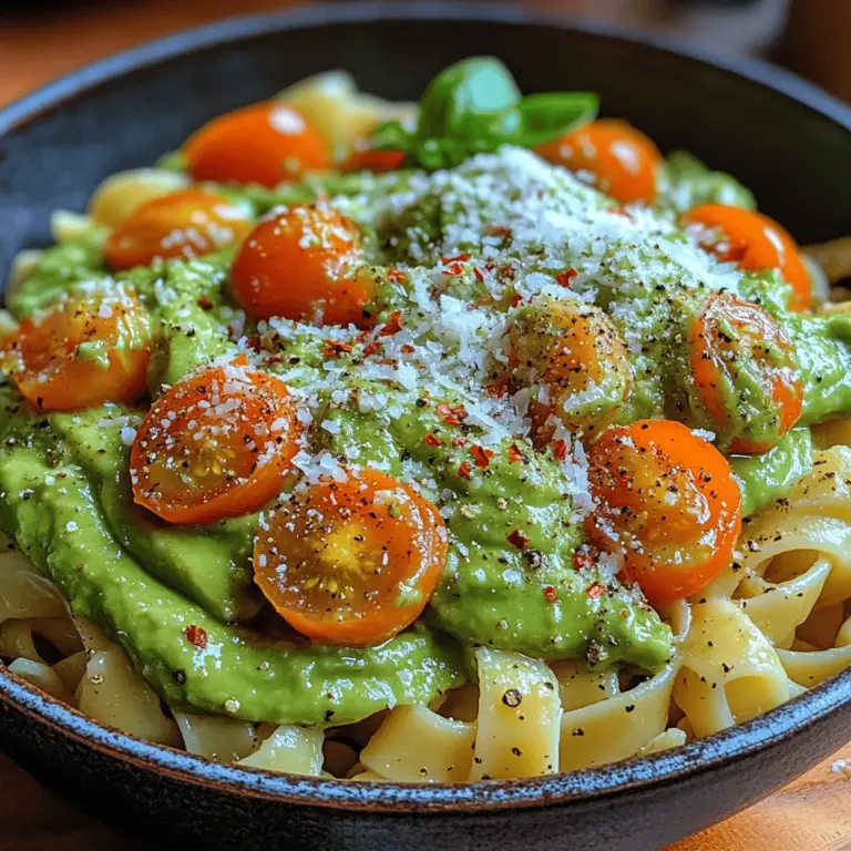In recent years, creamy tomato avocado pasta has captured the hearts and taste buds of food enthusiasts everywhere. This dish is not just visually stunning with its vibrant colors, but it also boasts a unique blend of flavors that make it a must-try for any pasta lover. The combination of ripe avocados and sweet cherry tomatoes creates a rich, velvety sauce that clings perfectly to your choice of pasta. As we seek healthier alternatives in our diets, avocado-based sauces have surged in popularity, offering a deliciously creamy texture without the added calories of traditional dairy.