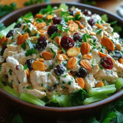 Chicken salad is a beloved dish that has taken many forms across diverse cultures, making it a versatile meal option for lunch, dinner, or even a light snack. Among the myriad of chicken salad recipes, the Cranberry Almond Chicken Salad stands out for its delightful combination of flavors and textures. This salad marries the savory goodness of protein-rich chicken with the sweetness of dried cranberries and the satisfying crunch of almonds, creating a dish that is not only delicious but also nutritious.
