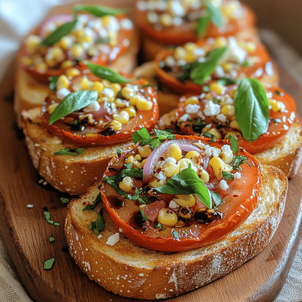 There’s something undeniably delightful about the combination of fresh, vibrant ingredients coming together to create a dish that not only tantalizes the taste buds but also nourishes the soul. Fire-Roasted Tomato Corn Toasties epitomize this culinary joy, offering a medley of flavors that dance harmoniously on the palate. This recipe is a celebration of summer’s finest produce, transforming simple ingredients into a mouthwatering appetizer or snack that can elevate any gathering.