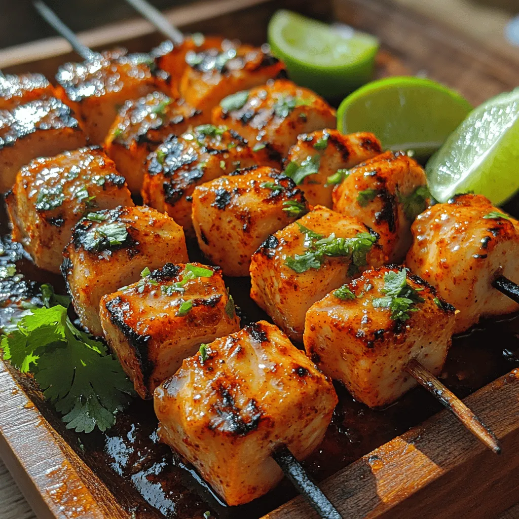 As the warm weather rolls in, the allure of summer gatherings beckons us outdoors, filling the air with the tantalizing aromas of grilled dishes. Whether it's a backyard barbecue, a picnic in the park, or a simple family dinner on the patio, grilled foods are synonymous with leisurely days and vibrant flavors. Among the many tantalizing options, <strong>Sizzlin’ Spicy Grilled Chicken Bites</strong> stand out as a crowd-pleaser that combines both heat and health, making them a perfect fit for your summer menu.” /></p>
</p>
<h3>Prepping the Grill</h3>
</p>
<p>Grilling is an art that requires attention to detail, especially when it comes to temperature and the preparation of your grill grates. Before you start grilling your Sizzlin’ Spicy Grilled Chicken Bites, it’s essential to ensure your grill is ready to go.</p>
</p>
<p><strong>Importance of Temperature and Oiling Grates</strong></p>
</p>
<p>Preheating your grill is crucial for achieving that perfect sear on your chicken bites. A hot grill not only helps in creating beautiful grill marks but also prevents the chicken from sticking. Aim to preheat your grill for at least 10 to 15 minutes on high heat. Once the grill is hot, oil the grates using a paper towel dipped in vegetable oil or a high-smoke point oil like canola or grapeseed. This will create a non-stick surface, ensuring your chicken bites cook evenly and can be easily flipped without falling apart.</p>
</p>
<p><strong>Outdoor Grilling vs. Grill Pans</strong></p>
</p>
<p>Deciding between outdoor grilling and using a grill pan can depend on several factors, including the season, available equipment, and personal preference. Outdoor grilling imparts a smoky flavor that is hard to replicate indoors, making it ideal during warmer months. However, if the weather doesn’t cooperate, a grill pan can be a fantastic alternative. Grill pans are designed with ridges that mimic outdoor grills, allowing for excellent char marks and flavor development. They also provide more control over heat and cooking time, making them suitable for beginners.</p>
</p>
<p><strong>Tips for Skewer Preparation: Wooden vs. Metal Skewers</strong></p>
</p>
<p>When it comes to grilling chicken bites on skewers, you have two primary options: wooden and metal skewers. Wooden skewers are lightweight and easy to use, but they require soaking in water for at least 30 minutes before grilling to prevent burning. Metal skewers, on the other hand, are reusable and do not require soaking, making them a convenient option. When using either type, ensure that you are not overloading the skewers; leave a little space between each piece of chicken to facilitate even cooking.</p>
</p>
<h3>Grilling Techniques for Perfect Chicken Bites</h3>
</p>
<p>With your grill prepped and skewers ready, it’s time to move on to the actual grilling of your chicken bites.</p>
</p>
<p><strong>Detailed Instructions on Grilling Chicken</strong></p>
</p>
<p>1. <strong>Prepare the Chicken</strong>: After marinating your chicken bites, thread them onto the skewers, leaving a small gap between each piece for even cooking.</p>
</p>
<p>2. <strong>Place on the Grill</strong>: Once the grill is preheated, place the skewers on the grates. Ensure they are not crowded, which could lead to steaming rather than grilling.</p>
</p>
<p>3. <strong>Cook and Flip</strong>: Grill the chicken bites for approximately 3 to 4 minutes on one side before carefully flipping them with tongs. This will help achieve those coveted grill marks.</p>
</p>
<p><strong>Ideal Cooking Temperature and Time for Chicken Bites</strong></p>
</p>
<p>For chicken bites, the ideal cooking temperature is medium-high heat, which typically ranges from 375°F to 450°F (190°C to 232°C). Cook the chicken bites for about 8 to 10 minutes total, turning occasionally to ensure even cooking.</p>
</p>
<p><strong>Signs of Doneness: How to Check for a Safe Internal Temperature</strong></p>
</p>
<p>To guarantee that your chicken bites are safe to eat, it’s crucial to check the internal temperature using a meat thermometer. The chicken should reach an internal temperature of 165°F (75°C). Insert the thermometer into the thickest part of the bite to get an accurate reading.</p>
</p>
<p><strong>Achieving the Perfect Char: Techniques for Getting Grill Marks and Flavor</strong></p>
</p>
<p>To achieve that perfect char, allow the chicken bites to sear undisturbed for a few minutes on each side before flipping. This will help develop flavorful crusts. If you want to intensify the flavor further, consider basting the chicken with leftover marinade during the last few minutes of cooking. Just be sure to reserve some marinade before it comes into contact with raw chicken to avoid cross-contamination.</p>
</p>
<h3>Serving Suggestions</h3>
</p>
<p>Once your Sizzlin’ Spicy Grilled Chicken Bites are off the grill and resting, it’s time to present them beautifully and pair them with delicious accompaniments.</p>
</p>
<p><strong>Presentation Tips: How to Plate the Grilled Chicken Bites Attractively</strong></p>
</p>
<p>To create an appetizing presentation, arrange the skewers on a large platter and consider placing them diagonally for visual interest. You can also use parchment paper or a banana leaf as a base for a rustic appeal. Drizzle some of the reserved marinade or a spicy sauce over the chicken bites for added flavor and an eye-catching glaze.</p>
</p>
<p><strong>Pairing Ideas: Best Dipping Sauces and Side Dishes</strong></p>
</p>
<p>Consider pairing your grilled chicken bites with a variety of dipping sauces to cater to different taste preferences. Options such as spicy sriracha mayo, tangy ranch, or a refreshing yogurt-based dip can enhance the flavor profile of the chicken.</p>
</p>
<p>For side dishes, think about serving them with grilled vegetables, a fresh garden salad, or fluffy jasmine rice to create a well-rounded meal. A vibrant coleslaw can also add a nice crunch and balance the heat of the chicken.</p>
</p>
<p><strong>Suggestions for Salads and Beverages that Complement the Dish</strong></p>
</p>
<p>A crisp, refreshing salad can balance the spice of the grilled chicken. Consider a cucumber and tomato salad with a light vinaigrette or a zesty corn salad with cilantro and lime. For beverages, iced tea or a light lager pairs beautifully with spicy grilled dishes, while a fruity mocktail can provide a refreshing counterpoint.</p>
</p>
<p><strong>Garnishing with Cilantro and Lime: Enhancing Visual Appeal and Flavor</strong></p>
</p>
<p>To elevate the presentation and flavor, garnish your grilled chicken bites with freshly chopped cilantro and lime wedges. The bright green cilantro adds a pop of color, while the lime provides a zesty finish that complements the spices in the chicken.</p>
</p>
<h3>Nutritional Information</h3>
</p>
<p>Understanding the nutritional breakdown of your Sizzlin’ Spicy Grilled Chicken Bites can help you make informed choices while enjoying your meal.</p>
</p>
<p><strong>Breakdown of Calories and Nutritional Value per Serving</strong></p>
</p>
<p>Each serving of grilled chicken (approximately three skewers) contains roughly 250 calories, depending on the specific marinade and portion size. The chicken is a great source of protein, providing around 30 grams per serving, while being low in carbohydrates and fats.</p>
</p>
<p><strong>Health Benefits of the Ingredients Used in the Recipe</strong></p>
</p>
<p>The spices in your marinade, such as paprika and cayenne pepper, not only add flavor but also provide health benefits. Capsaicin, found in cayenne pepper, is known for its metabolism-boosting properties, while garlic is recognized for its heart-healthy benefits. Chicken is a lean protein source, essential for muscle growth and repair.</p>
</p>
<p><strong>Discussing Portion Control and Balanced Meal Considerations</strong></p>
</p>
<p>While enjoying your Sizzlin’ Spicy Grilled Chicken Bites, it’s essential to keep portion control in mind. Pairing your chicken with plenty of vegetables and grains can help create a balanced plate. Aim for half your plate to be filled with vegetables, a quarter with protein, and a quarter with whole grains to maintain a healthy diet.</p>
</p>
<h3>Conclusion</h3>
</p>
<p>Sizzlin’ Spicy Grilled Chicken Bites are not only a delicious meal option but also an incredibly versatile one. They can serve as a delightful appetizer for gatherings or a main dish for family dinners. The combination of marinade and grilling techniques results in tender, flavorful bites that everyone will love.</p>
</p>
<p>Don’t hesitate to experiment with different spice levels or additional ingredients in the marinade. Whether you prefer a milder flavor or an extra kick, the beauty of this recipe lies in its adaptability.</p>
</p>
<p>Finally, sharing a meal with friends and family is one of life’s simple pleasures. Gather around the grill, enjoy the process, and savor the delicious results together. Happy grilling!</p>
</div>