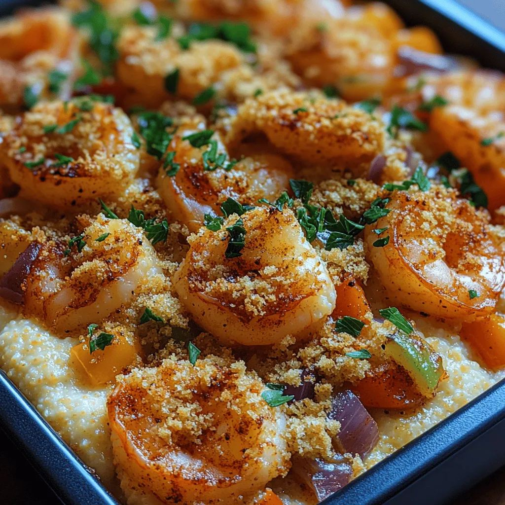 Spicy Cajun Shrimp & Grits Casserole is a beloved dish deeply rooted in Southern cuisine, where the culinary traditions reflect a rich tapestry of cultural influences. Originating from the coastal regions of Louisiana, this dish showcases the vibrant flavors of Cajun cooking, which blends French, African, and Spanish culinary techniques. Shrimp and grits have long been a staple in Southern kitchens, celebrated for their hearty, comforting qualities. The combination of succulent shrimp, creamy grits, and a robust blend of spices creates a meal that is both satisfying and full of personality.