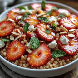 In recent years, salads have surged in popularity as a staple in healthy eating, appealing to those seeking nutritious yet delicious meal options. They offer a perfect way to combine a variety of flavors and textures while packing in essential nutrients. Among the myriad of salad recipes available, the Strawberry Feta Couscous Salad stands out as a vibrant and refreshing choice. This unique combination of sweet strawberries, tangy feta cheese, and nutty couscous creates a delightful balance that is both satisfying and wholesome.