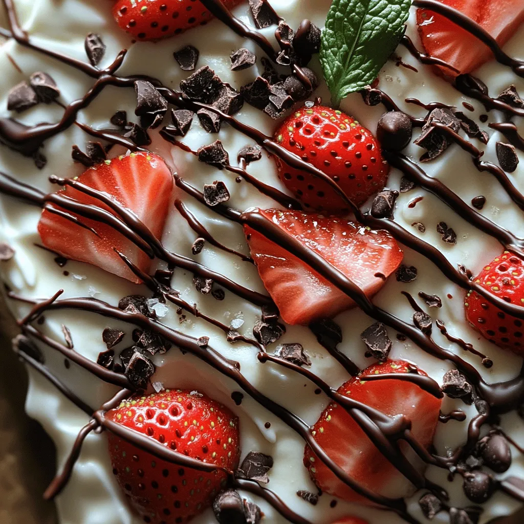 If you’re looking for a delicious yet healthy snack or dessert option, look no further than Chocolate Strawberry Greek Yogurt Bark. This delightful treat combines the creamy texture of Greek yogurt with the sweetness of ripe strawberries and the rich flavor of dark chocolate. It’s an indulgence that doesn’t compromise on health, making it perfect for those who want to satisfy their sweet tooth without the guilt.