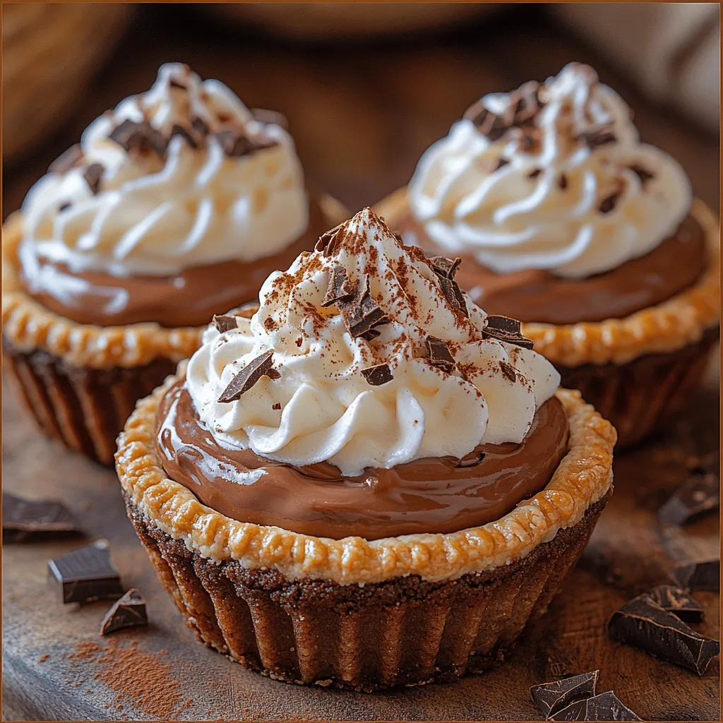 Chocolate desserts hold a special place in the hearts of many. Whether it’s the silky smoothness of a chocolate mousse or the decadent layers of a chocolate cake, the allure of chocolate is undeniable. Among these delightful creations, mini chocolate cream pies stand out as a beloved choice. These bite-sized treats pack a punch of flavor and indulgence, making them perfect for any occasion. From casual family gatherings to elegant dinner parties, mini chocolate cream pies are sure to please chocolate lovers of all ages.