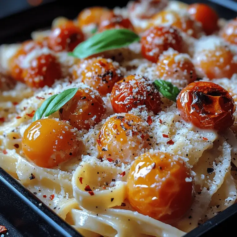 Creamy Roasted Tomato Pasta is an irresistible dish that combines the rich, comforting essence of pasta with the vibrant flavors of roasted tomatoes. This recipe is not just about satisfying hunger; it’s about indulging in a bowl of warmth and nostalgia that is sure to bring smiles to the dinner table. As a quintessential comfort food, pasta dishes have a special place in culinary traditions around the world, often evoking memories of family gatherings and cozy evenings.