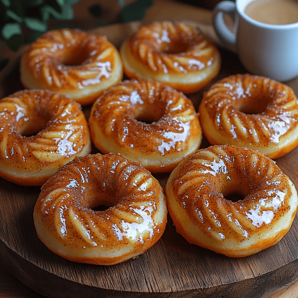 In recent years, baked donuts have taken the culinary world by storm, emerging as a healthier alternative to their fried counterparts. These delightful treats retain the comforting taste and indulgent flavors we love, but without the added guilt that comes with deep-frying. Among the variety of baked donut recipes gaining popularity, <strong>Cinnamon Swirl Baked Apple Donuts</strong> stand out as a quintessential fall treat and a delightful snack to enjoy throughout the year.” /></p>
</p>
<h3>Combining Mixtures</h3>
</p>
<p>As you mix the batter for your Cinnamon Swirl Baked Apple Donuts, pay special attention to the mixing technique. It’s crucial not to overmix your batter, as this can lead to dense and tough donuts. Instead, use a gentle folding technique when incorporating the dry ingredients into the wet. Begin by adding the dry ingredients to the wet mixture gradually, using a spatula to fold them together. This method maintains the airiness of the batter, ensuring a light and fluffy texture.</p>
</p>
<p>Once you’ve combined the dry and wet ingredients, it’s time to fold in the diced apples. This step is essential for infusing your donuts with bursts of apple flavor. Take care to distribute the apples evenly throughout the batter without overworking it. A few gentle folds should do the trick, allowing the apples to be evenly distributed without breaking down into mush.</p>
</p>
<h3>Filling the Pan</h3>
</p>
<p>Now that your batter is ready, it’s time to fill your donut pan. For a uniform and professional-looking finish, consider using a piping bag. If you don’t have one, a zip-top bag with a corner snipped off works just as well. This technique allows you to control the flow of the batter better and fill each cavity with the same amount.</p>
</p>
<p>Start by placing your batter into the piping bag, ensuring there are no air pockets. To fill the pan, hold the bag vertically over each donut cavity and squeeze gently while rotating the pan to ensure even filling. Fill each cavity about two-thirds full; this allows space for the donuts to rise without overflowing. If you don’t have a piping bag, you can use a spoon, but be cautious to distribute the batter evenly.</p>
</p>
<h3>Baking Process</h3>
</p>
<p>Once your donut pan is filled, it’s time to bake them to perfection. Preheat your oven to 350°F (175°C) for even cooking. The baking process typically takes about 12-15 minutes, depending on your oven. To check for doneness, insert a toothpick into the center of a donut; if it comes out clean or with a few moist crumbs, your donuts are ready. Be careful not to overbake, as this can dry them out.</p>
</p>
<p>As the donuts bake, your kitchen will fill with the irresistible aroma of cinnamon and baked apples, creating a warm and inviting atmosphere. This delightful scent is a sure sign that something special is happening in the oven.</p>
</p>
<h3>Cooling and Coating</h3>
</p>
<p>Once your donuts are done baking, it’s crucial to allow them to cool in the pan for about 5 minutes before transferring them to a wire rack. This step prevents them from becoming soggy and allows the steam to escape, preserving their fluffy texture.</p>
</p>
<p>While the donuts are cooling, prepare your cinnamon sugar coating by mixing granulated sugar with ground cinnamon in a shallow bowl. Once the donuts are cool enough to handle, roll each one in the cinnamon sugar mixture, ensuring they are evenly coated. This final step adds a sweet crunch that perfectly complements the soft interior of the donuts.</p>
</p>
<h3>Flavor and Texture Profile</h3>
</p>
<p>When you take a bite of your finished Cinnamon Swirl Baked Apple Donuts, you can expect a delightful blend of flavors and textures. The warm spices from the cinnamon intermingle with the natural sweetness of the apples, creating a comforting taste reminiscent of fall. Each bite offers a satisfying contrast between the crispy exterior coated in cinnamon sugar and the light, fluffy interior that practically melts in your mouth.</p>
</p>
<p>The combination of the warm spices and tender apple pieces elevates these donuts from a simple treat to a flavorful experience. The cinnamon sugar coating not only adds sweetness but also a textural element that enhances the overall enjoyment of each donut.</p>
</p>
<h3>Serving Suggestions</h3>
</p>
<p>These baked apple donuts are versatile and can be enjoyed in numerous ways. For a classic pairing, serve them alongside a hot cup of coffee or tea. The warmth of these beverages complements the cozy flavors of the donuts beautifully. If you’re looking for a fall-inspired treat, consider pairing them with a glass of fresh apple cider for a truly seasonal experience.</p>
</p>
<p>For an extra indulgent option, drizzle your donuts with a simple vanilla glaze or warm caramel sauce. This addition enhances the sweetness and makes for a delicious dessert option. Alternatively, enjoy them plain for breakfast or as a satisfying snack any time of day.</p>
</p>
<p>These donuts are perfect for various occasions, whether it’s a leisurely weekend brunch, an afternoon snack, or a special dessert to share with friends and family. Their delightful aroma and inviting appearance make them a fantastic addition to any gathering.</p>
</p>
<h3>Storage and Shelf Life</h3>
</p>
<p>To keep your Cinnamon Swirl Baked Apple Donuts fresh, store them in an airtight container at room temperature. This method will help maintain their soft texture and prevent them from becoming stale. They are best enjoyed within 2-3 days, but they can last up to a week if stored properly.</p>
</p>
<p>If you want to enjoy these treats later, consider freezing them. Allow the donuts to cool completely, then place them in a single layer on a baking sheet. Freeze them for about an hour, then transfer them to an airtight freezer bag or container. When stored this way, they can last for up to 3 months. To enjoy, simply thaw them at room temperature or warm them in the oven for a few minutes to regain their fresh-baked goodness.</p>
</p>
<h3>Nutritional Information</h3>
</p>
<p>These Cinnamon Swirl Baked Apple Donuts are not only delicious but can also offer some nutritional benefits. By using whole wheat flour, you add dietary fiber and essential nutrients, while the apples provide vitamins A and C, along with potassium. Cinnamon, known for its anti-inflammatory properties, adds a healthful touch to your treat.</p>
</p>
<p>In terms of nutritional breakdown, each donut contains approximately 150-180 calories, depending on the specific ingredients used. They typically have around 8-10 grams of sugar, making them a relatively light option compared to traditional fried donuts. If you’re looking to reduce sugar or calories, consider adjusting the amount of sugar in the cinnamon sugar coating or using a sugar substitute.</p>
</p>
<h3>Conclusion</h3>
</p>
<p>Making and savoring Cinnamon Swirl Baked Apple Donuts is a delightful experience that evokes the comforting flavors of fall. The process of mixing, baking, and coating these treats fills your kitchen with warmth and invites the joy of sharing homemade goodies with loved ones.</p>
</p>
<p>Try this recipe and allow yourself to relish the delightful combination of warm spices, sweet apples, and the satisfying crunch of cinnamon sugar. Whether enjoyed with a morning beverage, as an afternoon snack, or a sweet dessert, these baked donuts are sure to become a favorite in your household. Baking is not just about creating delicious treats; it’s about crafting memories and sharing joy, so gather your ingredients, get baking, and enjoy the delightful experience of Cinnamon Swirl Baked Apple Donuts all year round.</p>
</div>