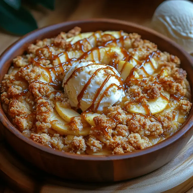 As the leaves begin to change and the air turns crisp, there's nothing quite as comforting as a warm dessert that embodies the essence of fall. Enter the Heavenly Salted Caramel Apple Crumble, a divine treat that perfectly marries the tartness of fresh apples with the rich, buttery flavor of salted caramel. Whether you’re hosting a family gathering, enjoying a cozy evening at home, or simply craving something sweet, this crumble is sure to impress. With its golden, crunchy topping and luscious apple filling, it’s an ideal centerpiece for any dessert table, capturing the flavors of autumn in every bite.