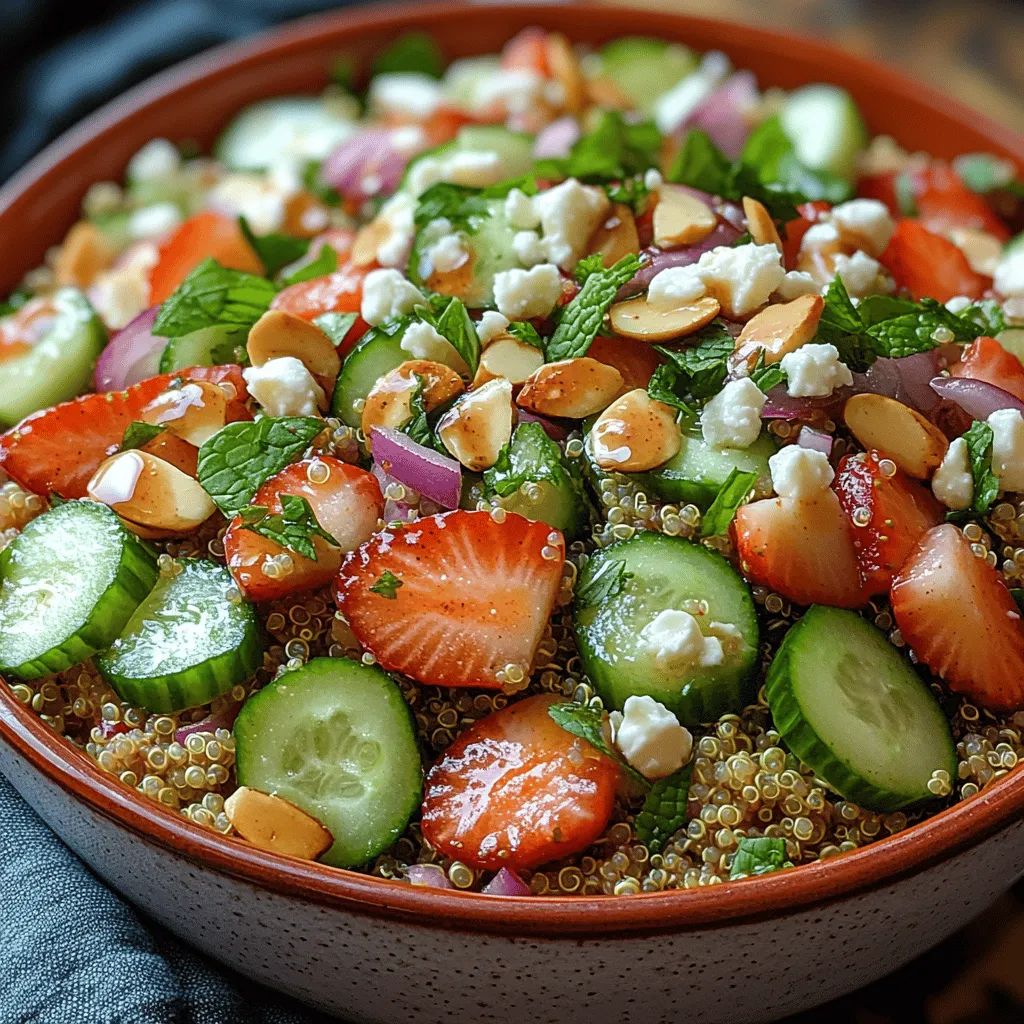 In recent years, quinoa has surged in popularity as a staple ingredient in healthy eating trends, particularly in salads. This ancient grain is not only gluten-free but also packed with essential nutrients, making it a favored choice among health-conscious individuals. Among the myriad ways to enjoy quinoa, the Sweet and Tangy Strawberry Quinoa Salad stands out as a refreshing, nutritious option perfect for warm weather. This vibrant salad combines the subtle nutty flavor of quinoa with the sweetness of fresh strawberries, creating a delightful contrast that is both satisfying and nourishing.