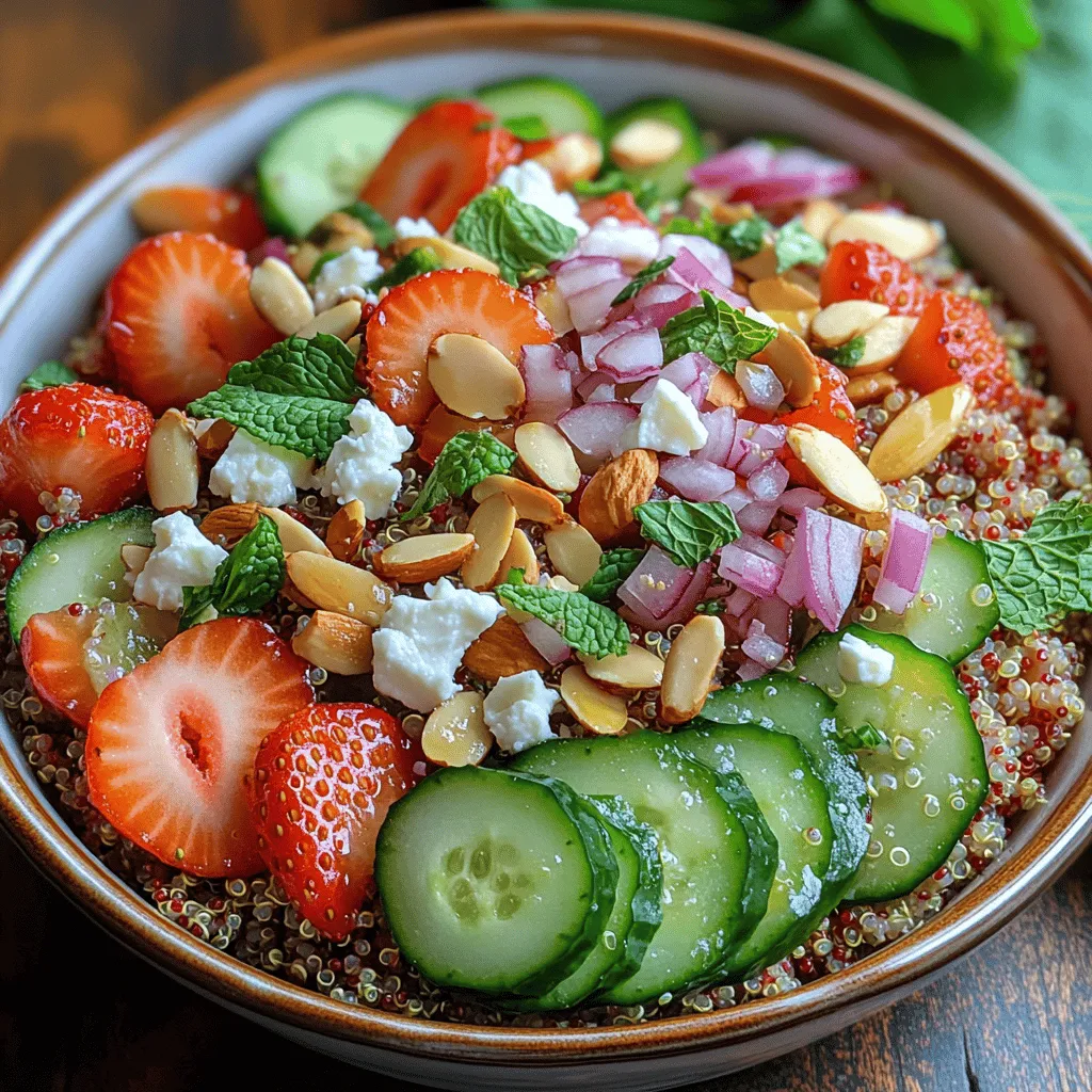 In recent years, quinoa has surged in popularity as a staple ingredient in healthy eating trends, particularly in salads. This ancient grain is not only gluten-free but also packed with essential nutrients, making it a favored choice among health-conscious individuals. Among the myriad ways to enjoy quinoa, the Sweet and Tangy Strawberry Quinoa Salad stands out as a refreshing, nutritious option perfect for warm weather. This vibrant salad combines the subtle nutty flavor of quinoa with the sweetness of fresh strawberries, creating a delightful contrast that is both satisfying and nourishing.