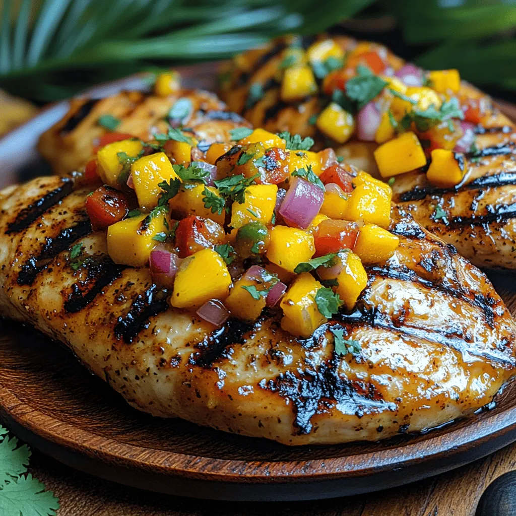 If you're in search of a dish that combines vibrant flavors, stunning colors, and a touch of tropical flair, look no further than Tropical Delight: Grilled Chicken with Fresh Mango Chutney. This recipe not only offers a feast for the senses but is also versatile enough to suit various occasions—from a casual family dinner to a summer barbecue or even a festive gathering. The melding of perfectly grilled chicken with the bright, zesty notes of mango chutney creates an unforgettable dining experience that will leave your guests asking for seconds.