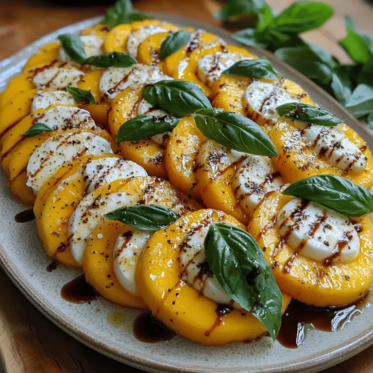 Are you ready to elevate your summer gatherings with a dish that is as vibrant in flavor as it is in color? Introducing the Tropical Mango Caprese Delight, a refreshing twist on the classic Italian Caprese salad that combines the sweetness of ripe mangoes with the creamy richness of mozzarella, fragrant basil, and a drizzle of balsamic glaze. This dish is not only visually stunning but also a celebration of fresh ingredients that are perfect for warm-weather occasions, picnics, or as a light and appetizing starter.