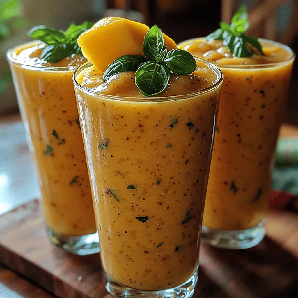 Smoothies have rapidly become a go-to choice for health enthusiasts and busy individuals alike, offering a quick, nutritious, and delicious way to incorporate fruits and vegetables into our diets. They are incredibly versatile, allowing for endless combinations that cater to a variety of tastes and dietary needs. In this article, we will explore the Tropical Delight Mango Basil Smoothie, a refreshing blend that captures the essence of tropical flavors while providing numerous health benefits.