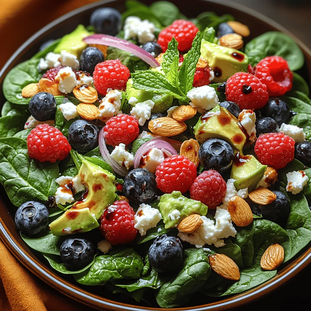 Creating a Berry Bliss Spinach Salad starts with selecting the freshest and most flavorful ingredients. Each component not only adds its unique taste but also contributes to the overall nutritional value of the dish. Let’s dive into the key ingredients that make this salad a true powerhouse of flavor and health.