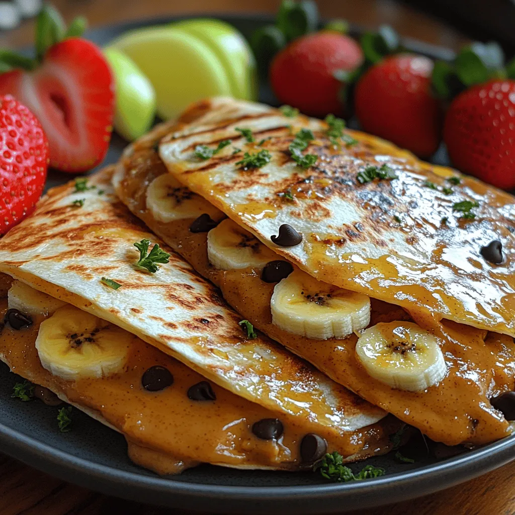 If you're on the hunt for a quick, delicious snack that tantalizes the taste buds while fueling your day, look no further than the Peanut Butter Paradise Quesadilla. This delightful dish marries the creamy richness of peanut butter with the natural sweetness of ripe bananas, creating a wholesome treat that appeals to both kids and adults alike. Whether you're looking for a post-workout snack, a midday pick-me-up, or a simple dessert, this quesadilla serves up a unique fusion of flavors that is both satisfying and nutritious.