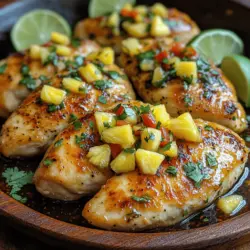 If you're looking to transport your taste buds to a sun-soaked beach paradise, look no further than Tropical Paradise Pineapple Salsa Chicken. This vibrant dish combines the savory goodness of tender chicken breasts with the sweetness of fresh pineapple and a medley of colorful vegetables, creating a symphony of flavors that will leave you craving more. The harmony between sweet and savory is not only a treat for the palate but also a feast for the eyes, thanks to the bright colors of the ingredients.
