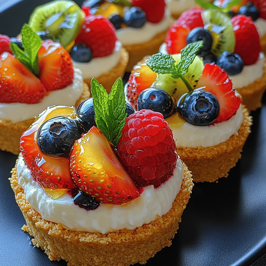 Mini Cheesecake Fruit Cups are an exquisite and versatile dessert that brings joy to any occasion, whether it be a festive party, a family gathering, or a casual dinner with friends. These delightful treats combine the rich, creamy goodness of cheesecake with the refreshing burst of fresh fruit, all elegantly presented in individual cups. The balance of a buttery, crumbly crust with a luscious cheesecake filling, topped with vibrant fruits, makes these mini desserts not just a feast for the taste buds but also a visual treat that can brighten up any table setting.