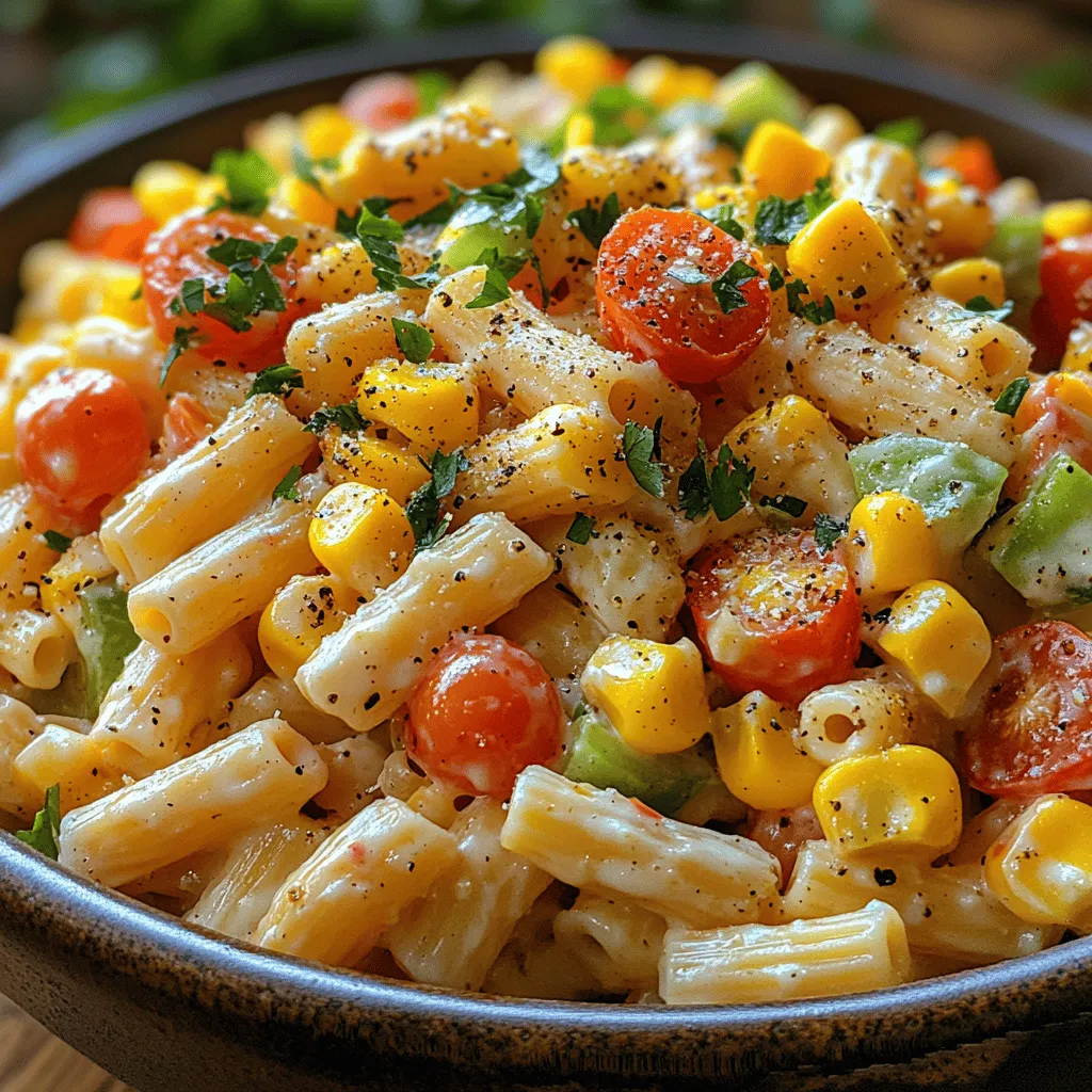 The appeal of Sunny Sweet Corn Macaroni Salad lies in its vibrant ingredients that evoke the essence of summer. Fresh vegetables such as bell peppers, celery, and red onions add a satisfying crunch, while sweet corn infuses the dish with natural sweetness. The balance of flavors—from the crispness of the vegetables to the rich creaminess of the dressing—creates a harmonious blend that delights the palate.
