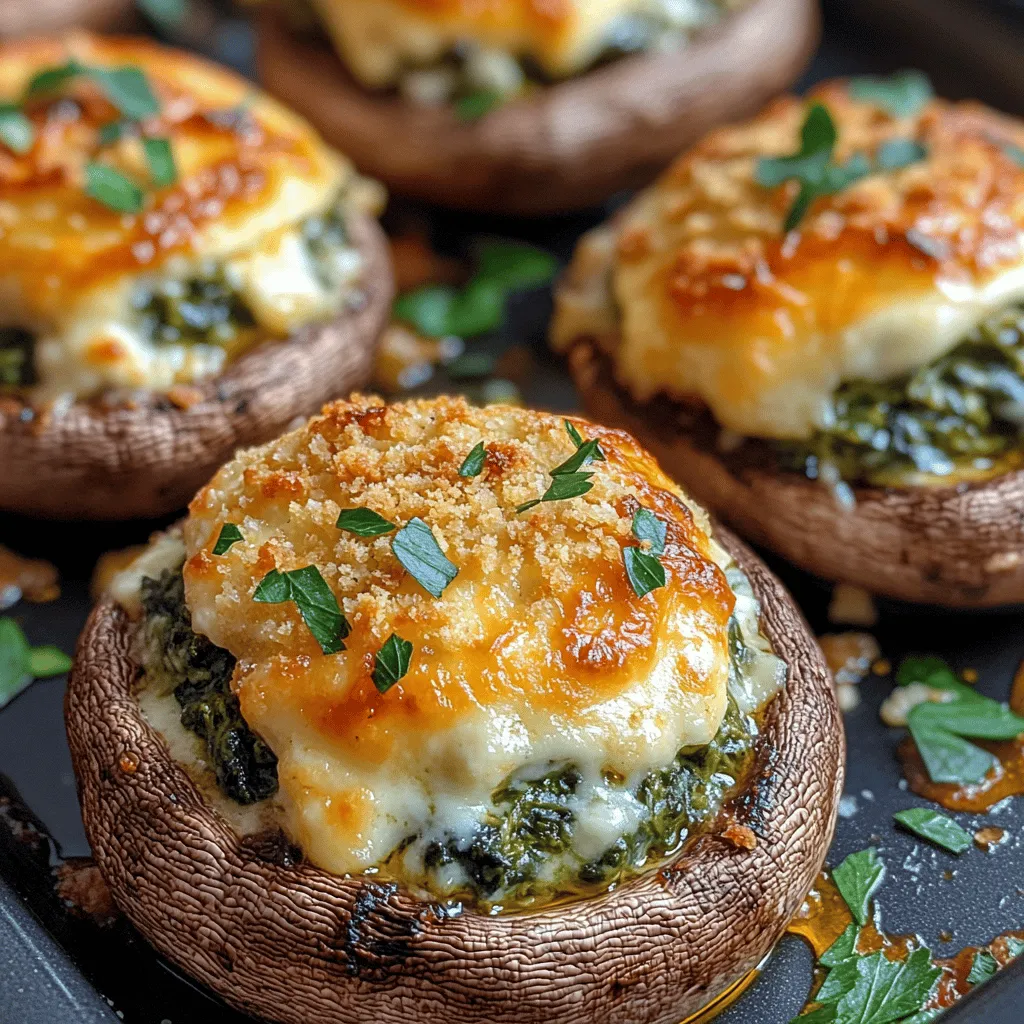 To create the best Parmesan Spinach Stuffed Mushrooms, it’s essential to understand the role each ingredient plays in contributing to the dish's overall flavor and texture. Let’s break down the key components: