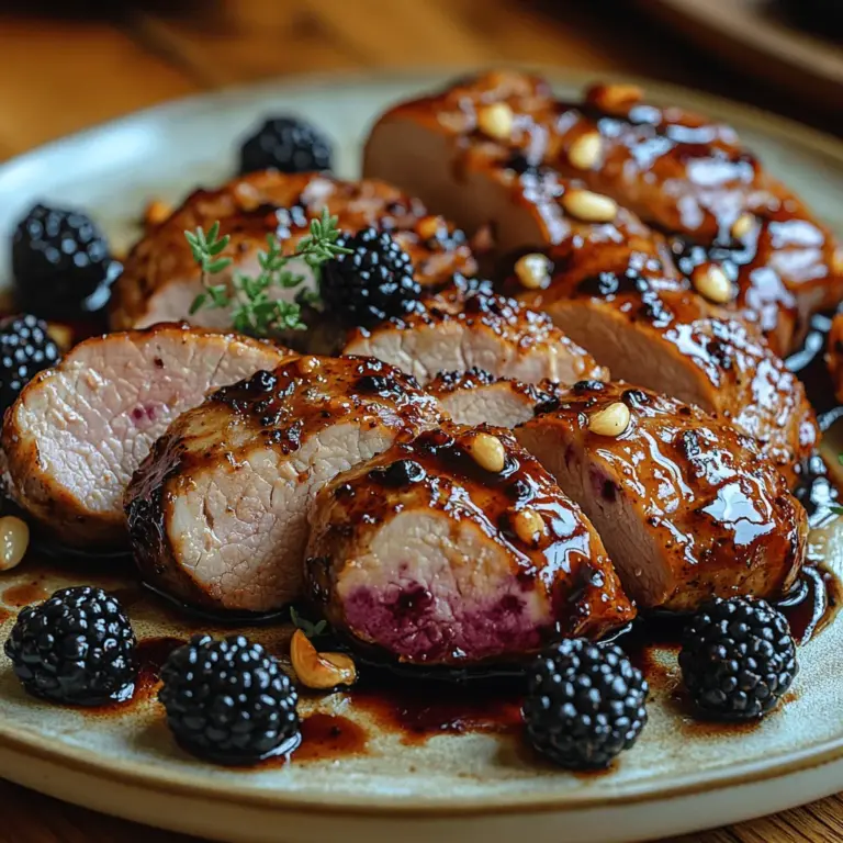 If you're on the lookout for a dish that perfectly balances sweet and savory flavors, look no further than Blackberry Balsamic Glazed Pork. This delectable recipe combines the rich, tender profile of pork tenderloin with the vibrant sweetness of fresh blackberries and the tangy depth of balsamic vinegar, creating a culinary masterpiece that is sure to impress. Whether you're planning a cozy family dinner, hosting a special occasion, or simply looking to meal prep for the week, this dish offers unparalleled versatility and flavor.