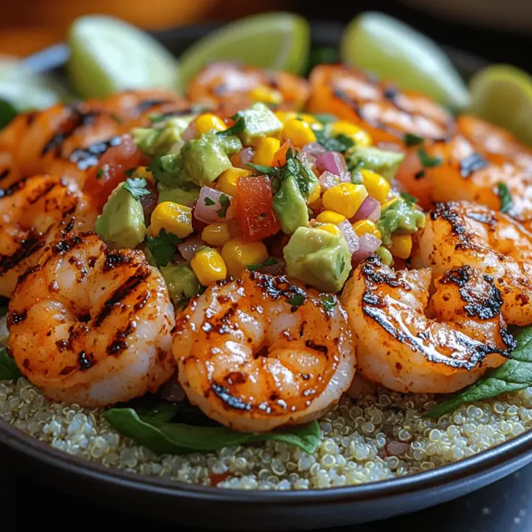 In the world of healthy eating, few meals can rival the appeal of a Grilled Shrimp Bowl with Avocado and Corn Salsa. This vibrant and nutritious dish not only tantalizes your taste buds but also provides a satisfying and wholesome experience. Imagine succulent shrimp grilled to perfection, paired with fresh, colorful ingredients like creamy avocado and sweet corn. The resulting medley of textures and flavors makes this bowl a feast for the eyes and the palate.
