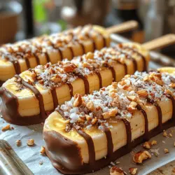 Are you searching for a delightful dessert that satisfies your sweet tooth while also being nutritious? Look no further than Choco-Banana Bliss Pops! This easy-to-make frozen treat combines the natural sweetness of ripe bananas with rich semi-sweet chocolate, creating a delicious snack that both kids and adults will love. Not only are these pops a fun way to cool off during hot summer days, but they also appeal to health-conscious families looking for wholesome snack alternatives. With their simple preparation and endless customization options, Choco-Banana Bliss Pops are your go-to dessert for any occasion.