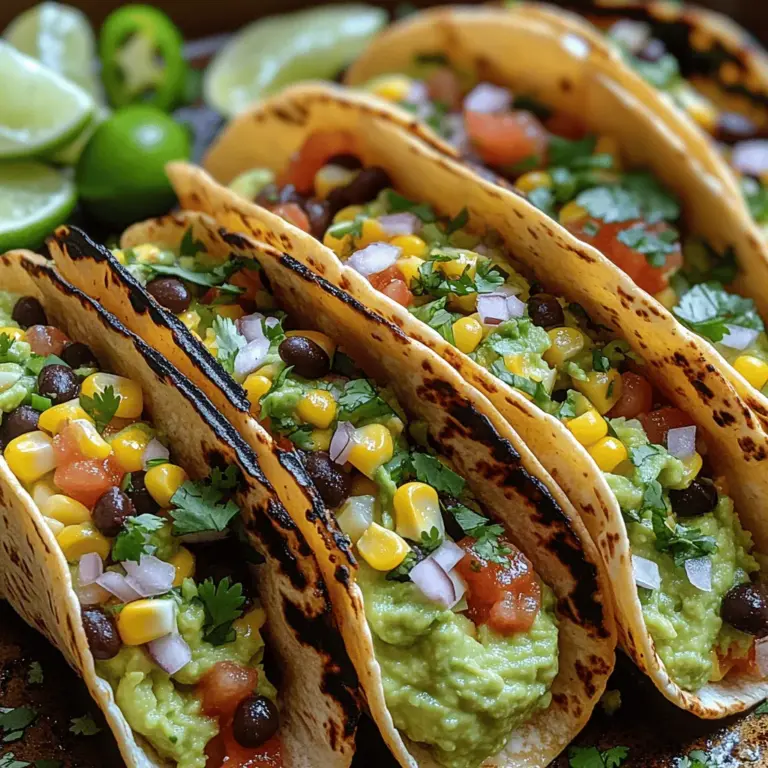Discover the vibrant flavors of Avocado Bliss Corn Wraps, a delightful dish that marries the rich creaminess of ripe avocados with the crunchy sweetness of fresh corn and the hearty texture of black beans. This easy-to-make recipe is not just a feast for the eyes; it’s a nutritious option that suits any meal occasion. Whether you’re looking for a light lunch, a quick dinner, or a satisfying snack, these wraps cater to various dietary preferences and are sure to impress your family and friends.
