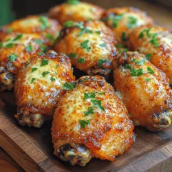 Garlic Parmesan Baked Wings are not just another appetizer; they are a culinary delight that elevates any gathering, whether it's a casual family dinner or a lively game-day party. Chicken wings have long been a staple in American cuisine, adored for their versatility and flavor. They can be prepared in countless ways, but the combination of garlic and Parmesan creates a unique taste experience that’s hard to resist. This dish marries the savory notes of garlic with the rich, nutty flavor of Parmesan cheese, resulting in a wing that is both decadent and satisfying.