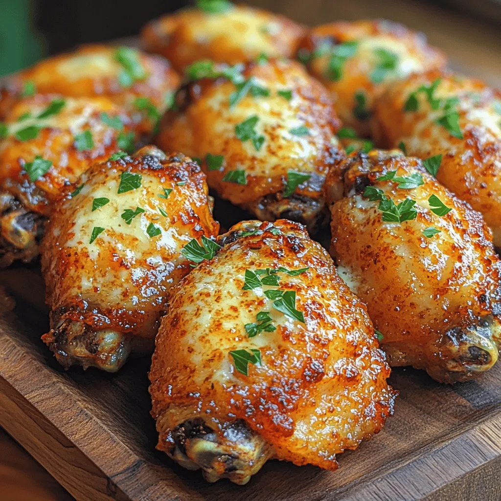 Garlic Parmesan Baked Wings are not just another appetizer; they are a culinary delight that elevates any gathering, whether it's a casual family dinner or a lively game-day party. Chicken wings have long been a staple in American cuisine, adored for their versatility and flavor. They can be prepared in countless ways, but the combination of garlic and Parmesan creates a unique taste experience that’s hard to resist. This dish marries the savory notes of garlic with the rich, nutty flavor of Parmesan cheese, resulting in a wing that is both decadent and satisfying.