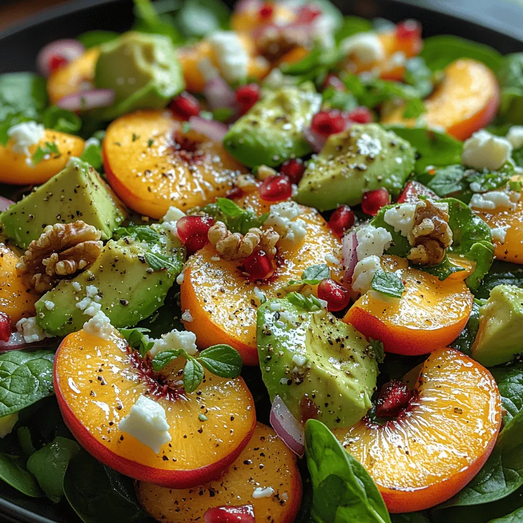 In today's health-conscious world, salads have transcended their status as mere side dishes, emerging as vibrant, nutritious meals that can be enjoyed any time of day. Among the myriad of salad options, one stands out for its refreshing combination of flavors and health benefits: the Avocado Peach Spinach Salad. This delightful dish brings together creamy avocados, juicy peaches, and nutrient-packed spinach, creating a symphony of taste that is as pleasing to the palate as it is beneficial to the body.
