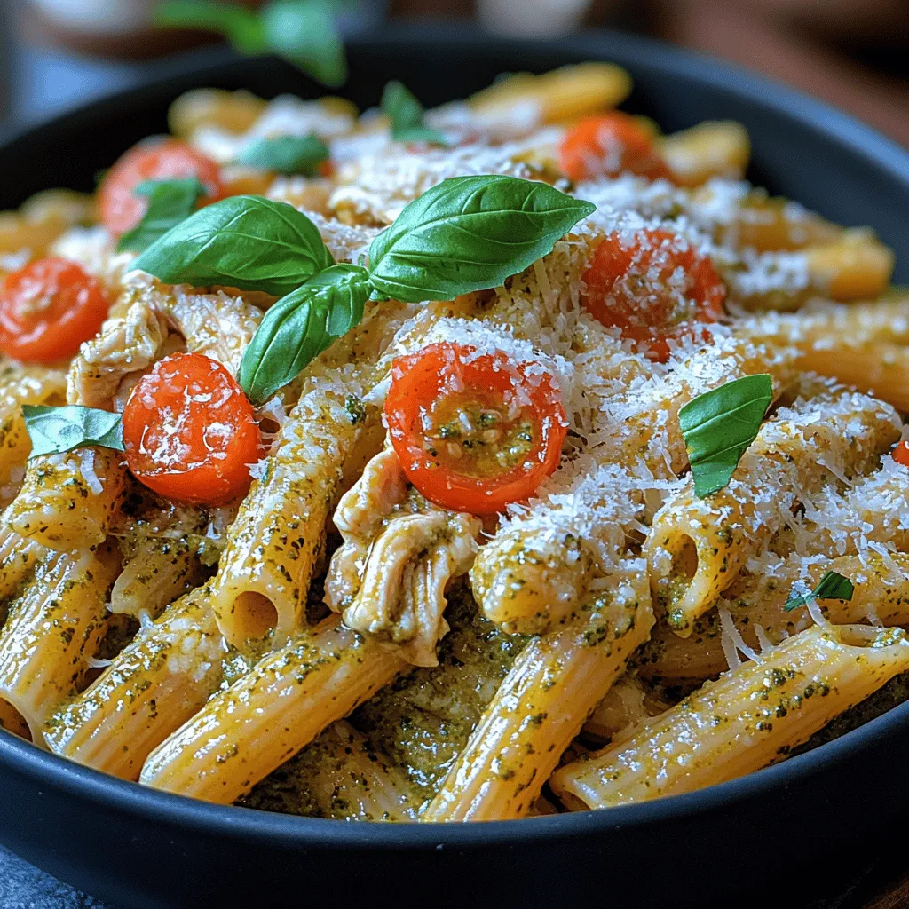 Creamy Pesto Chicken Penne is an irresistible dish that perfectly marries the rich, velvety texture of cream with the vibrant flavors of fresh basil pesto and tender chicken. This dish is not only a feast for the palate but also a visual delight, showcasing an array of colors and textures that make it appealing to both the eyes and the appetite. In today's fast-paced world, where time is often limited, the demand for quick yet satisfying meals has never been greater. Creamy Pesto Chicken Penne provides a solution to this culinary challenge, delivering an easy-to-prepare dish that doesn’t compromise on flavor or satisfaction.