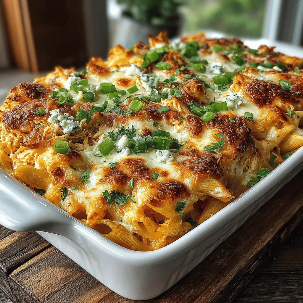 Indulge in the rich, creamy, and spicy flavors of a Spicy Cheesy Buffalo Chicken Pasta Bake, a dish that seamlessly combines the comfort of gooey cheese and tender pasta with the bold kick of buffalo chicken. This recipe is perfect for weeknight dinners, potlucks, or game day gatherings, transforming a classic pasta bake into a spicy culinary adventure. As a unique fusion of buffalo chicken and cheesy goodness, this dish is sure to satisfy both spice lovers and cheese enthusiasts alike, leaving everyone clamoring for seconds.