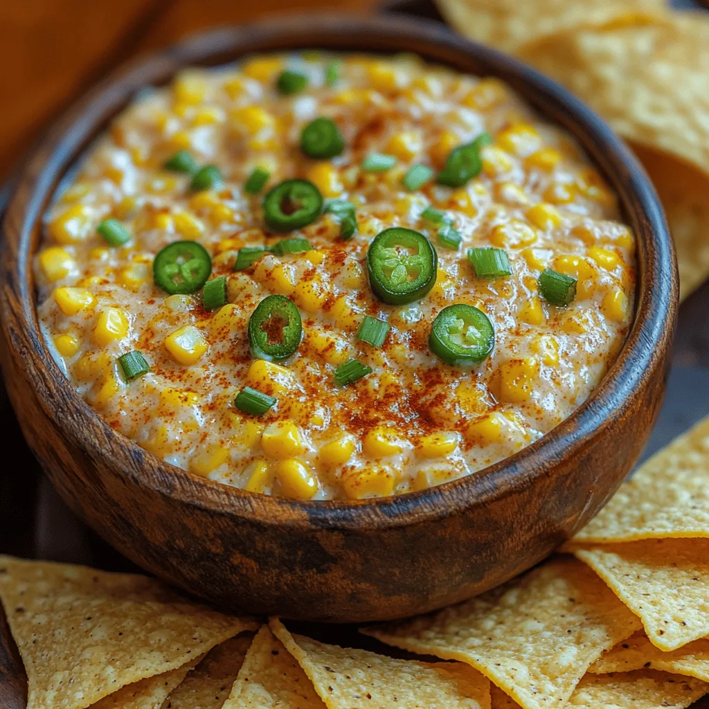The Spicy Creamy Jalapeño Corn Dip is not just a dip; it's a celebration of flavors that transforms any gathering into a festive occasion. This delightful concoction harmonizes the sweetness of corn with the spicy kick of fresh jalapeños, creating an irresistible blend that's perfect for parties, game days, or even a cozy night in. The creamy texture and zesty profile make it a versatile addition to a variety of occasions, whether you’re serving it with crispy tortilla chips, fresh vegetable sticks, or as a topping for grilled meats.