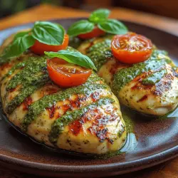 Creamy Basil Pesto Chicken is a dish that beautifully marries comfort with elegance, making it an ideal choice for both weeknight dinners and special occasions. The allure of this meal lies not only in its rich, flavorful sauce but also in the freshness of its ingredients, which come together to create a dish that is both satisfying and visually appealing. The creamy basil pesto envelops tender chicken breasts, resulting in a delightful balance of flavors and textures that captivates the palate.