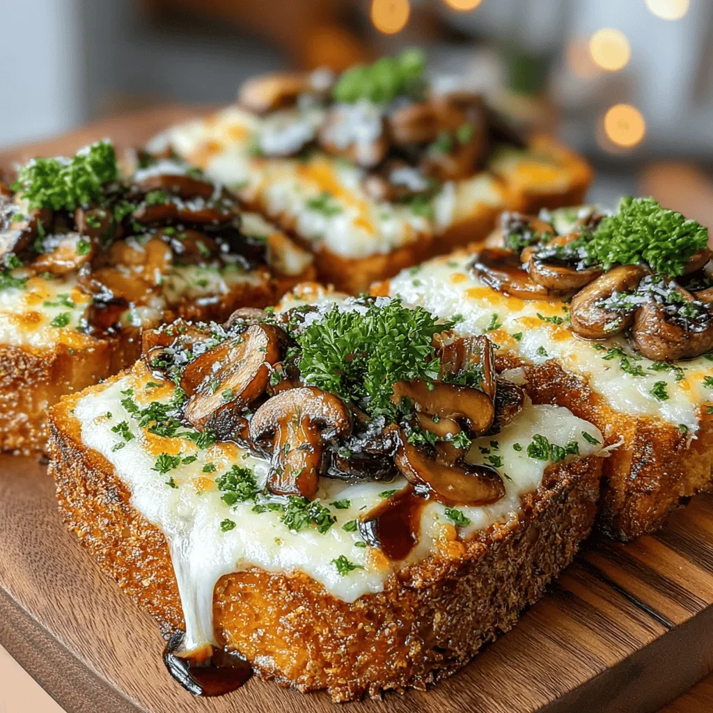 Exploring the world of culinary delights often leads us to discover simple yet mouthwatering recipes that elevate our dining experiences. One such gem is the Savory Mushroom & Brie Toast Melts. This dish combines the earthy flavors of mixed mushrooms with the rich creaminess of Brie cheese, all layered on crusty bread and broiled to perfection. Ideal for appetizers, light lunches, or even a cozy snack, this recipe promises to impress your family and friends alike. The combination of textures and flavors not only pleases the palate but also showcases how humble ingredients can come together to create something truly special.