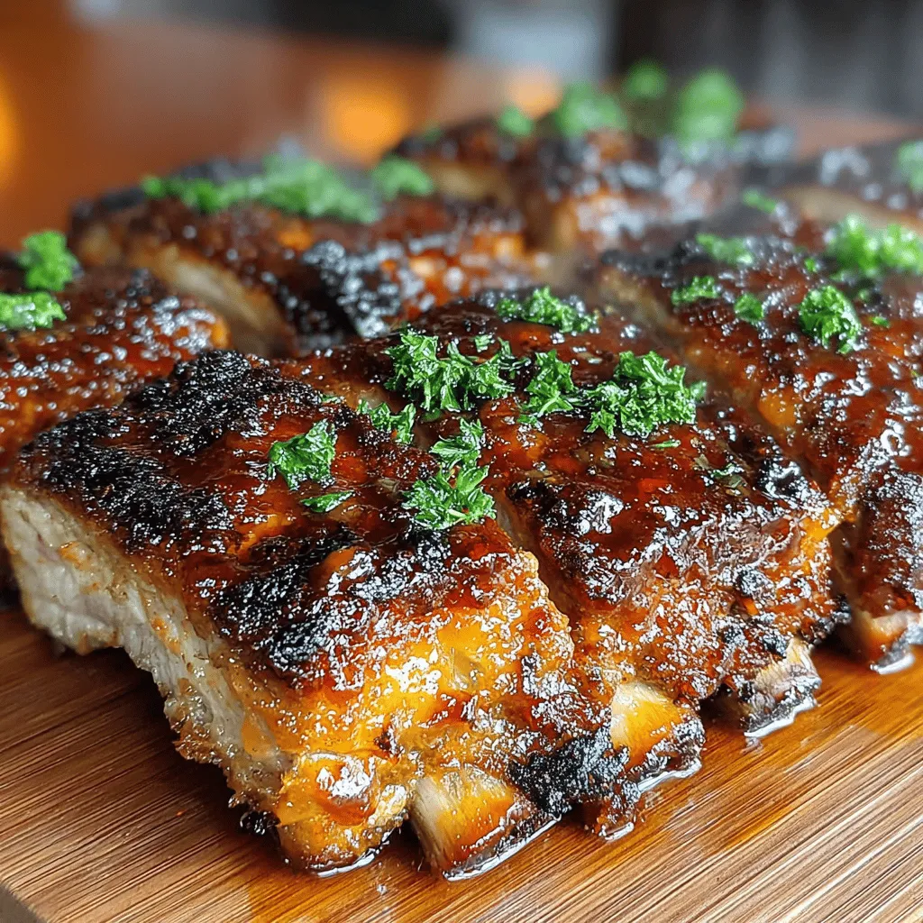 To create the Fall-Off-The-Bone BBQ Bliss Ribs, understanding the ingredients is essential. This recipe primarily calls for country-style pork ribs, which are known for their rich marbling and robust flavor. Unlike traditional baby back ribs, country-style ribs are cut from the shoulder area of the pig, making them meatier and perfect for slow cooking. This cut not only enhances the tenderness of the final dish but also ensures that each bite is packed with flavor.