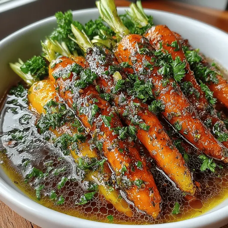When it comes to side dishes that effortlessly capture the essence of comfort food, few can rival the appeal of Slow-Cooked Maple Brown Sugar Glazed Carrots. This dish is a delightful addition to family gatherings, holiday dinners, or even casual weeknight meals, offering a perfect blend of sweetness and warmth that everyone will enjoy. The natural sugars from the carrots meld beautifully with rich maple syrup and brown sugar, while warm spices like cinnamon and nutmeg elevate the flavor profile, making each bite a harmonious experience.