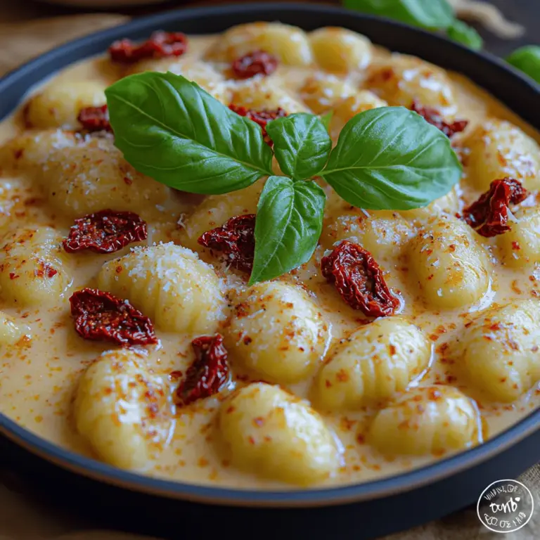 Creamy Sun-Dried Tomato Gnocchi is a dish that perfectly embodies the essence of Italian cuisine. With its rich flavors and creamy texture, this delightful recipe has become a favorite among pasta lovers and home cooks alike. The combination of pillowy gnocchi, infused with the tangy sweetness of sun-dried tomatoes and enveloped in a luscious cream sauce, creates a meal that is both comforting and indulgent. Whether you’re preparing a weeknight dinner or hosting a special occasion, this dish promises to impress with its vibrant flavors and appealing presentation.