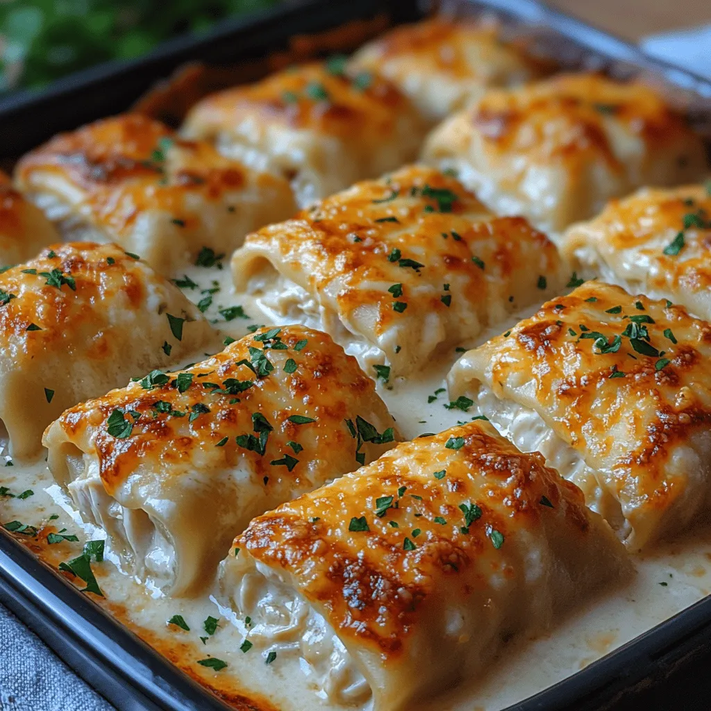 Lasagna is a beloved dish that has earned its place in the hearts (and stomachs) of many home cooks and food enthusiasts. Traditionally layered with pasta, meat, cheese, and sauce, lasagna is the epitome of comfort food. However, the Creamy Chicken Alfredo Lasagna Rolls offer an exciting twist on this classic recipe that is sure to delight both the eyes and the palate. This dish combines the rich, creamy flavors of Alfredo sauce with tender, rolled lasagna noodles filled with shredded chicken and a blend of irresistible cheeses.