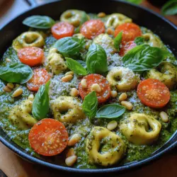 If you’re looking for a dish that combines ease of preparation with rich flavors, look no further than Creamy Pesto Tortellini Skillet. This recipe is a delightful option for busy weeknight dinners or a cozy weekend meal. The creamy texture of the sauce pairs beautifully with tender tortellini, while the fresh ingredients and vibrant flavors make it a favorite among families and pasta lovers alike. In just a matter of minutes, you can whip up a dish that not only satisfies the palate but also nourishes the soul.