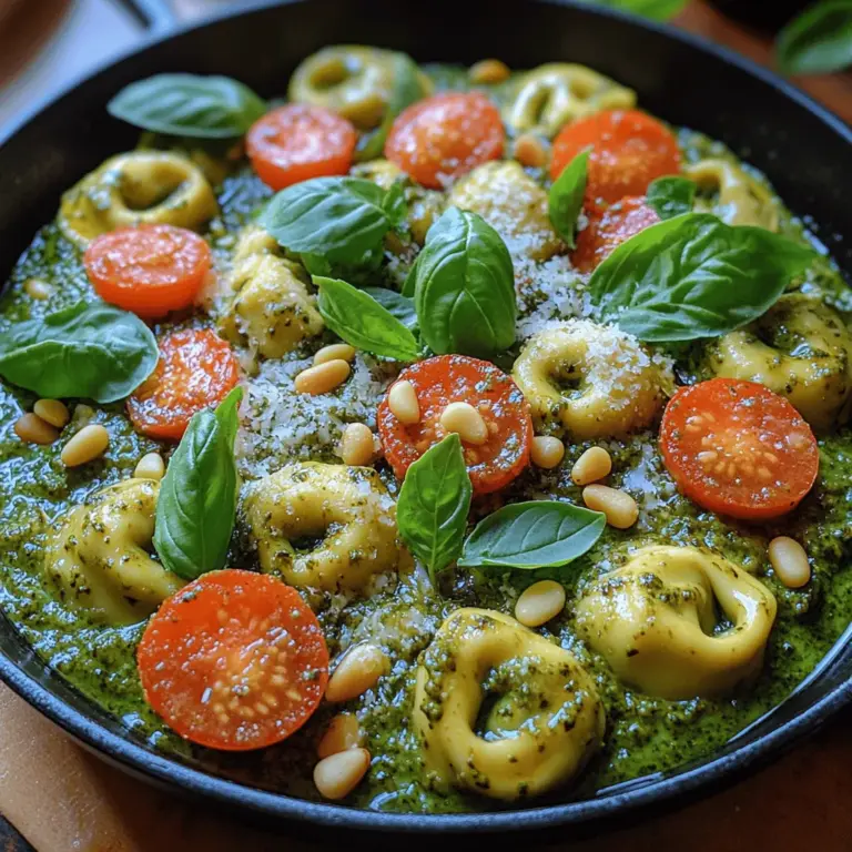 If you’re looking for a dish that combines ease of preparation with rich flavors, look no further than Creamy Pesto Tortellini Skillet. This recipe is a delightful option for busy weeknight dinners or a cozy weekend meal. The creamy texture of the sauce pairs beautifully with tender tortellini, while the fresh ingredients and vibrant flavors make it a favorite among families and pasta lovers alike. In just a matter of minutes, you can whip up a dish that not only satisfies the palate but also nourishes the soul.