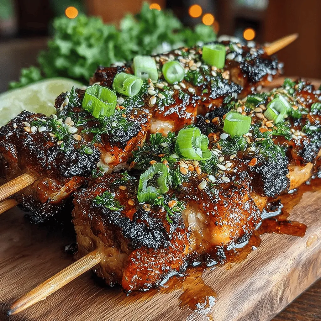 When it comes to assembling your honey garlic grilled chicken skewers, a few key techniques can enhance both the cooking process and the presentation. The first step is to ensure that your chicken pieces are evenly sized. This ensures that they cook uniformly, allowing for that perfect texture. Aim for 1 to 1.5-inch cubes for optimal results.