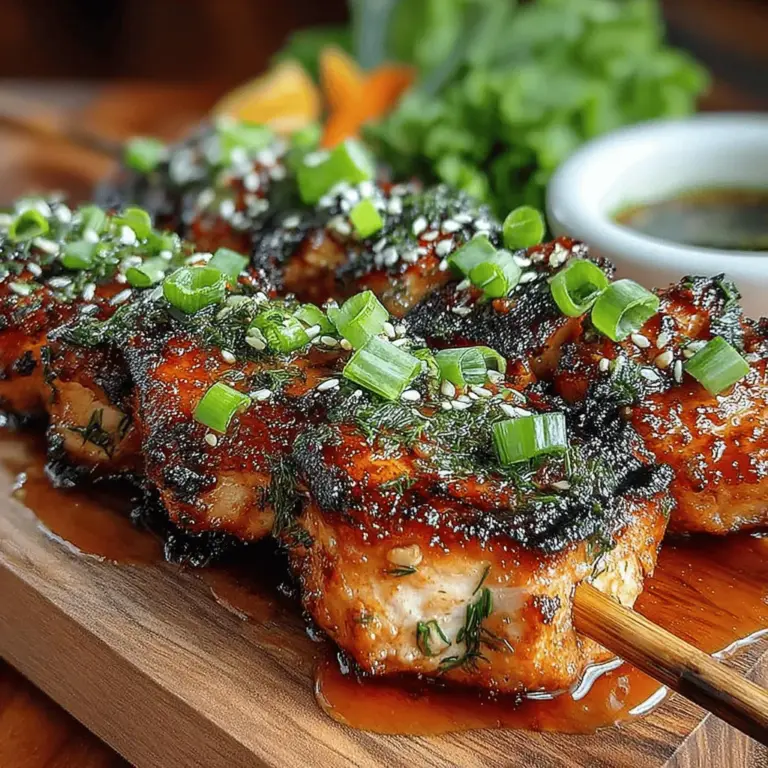 When it comes to assembling your honey garlic grilled chicken skewers, a few key techniques can enhance both the cooking process and the presentation. The first step is to ensure that your chicken pieces are evenly sized. This ensures that they cook uniformly, allowing for that perfect texture. Aim for 1 to 1.5-inch cubes for optimal results.