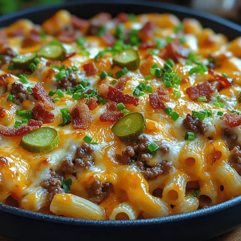 When it comes to comfort food, few dishes can rival the satisfying appeal of a classic cheeseburger. Now, imagine that iconic meal transformed into a cozy casserole—enter the Bacon Bliss Cheeseburger Casserole. This indulgent dish combines the rich flavors of a cheeseburger with the warm, comforting textures of a baked casserole, making it an ideal choice for weeknight dinners or family gatherings. Its simplicity and deliciousness have made it a favorite for many, proving that comfort food can also be practical and easy to prepare.